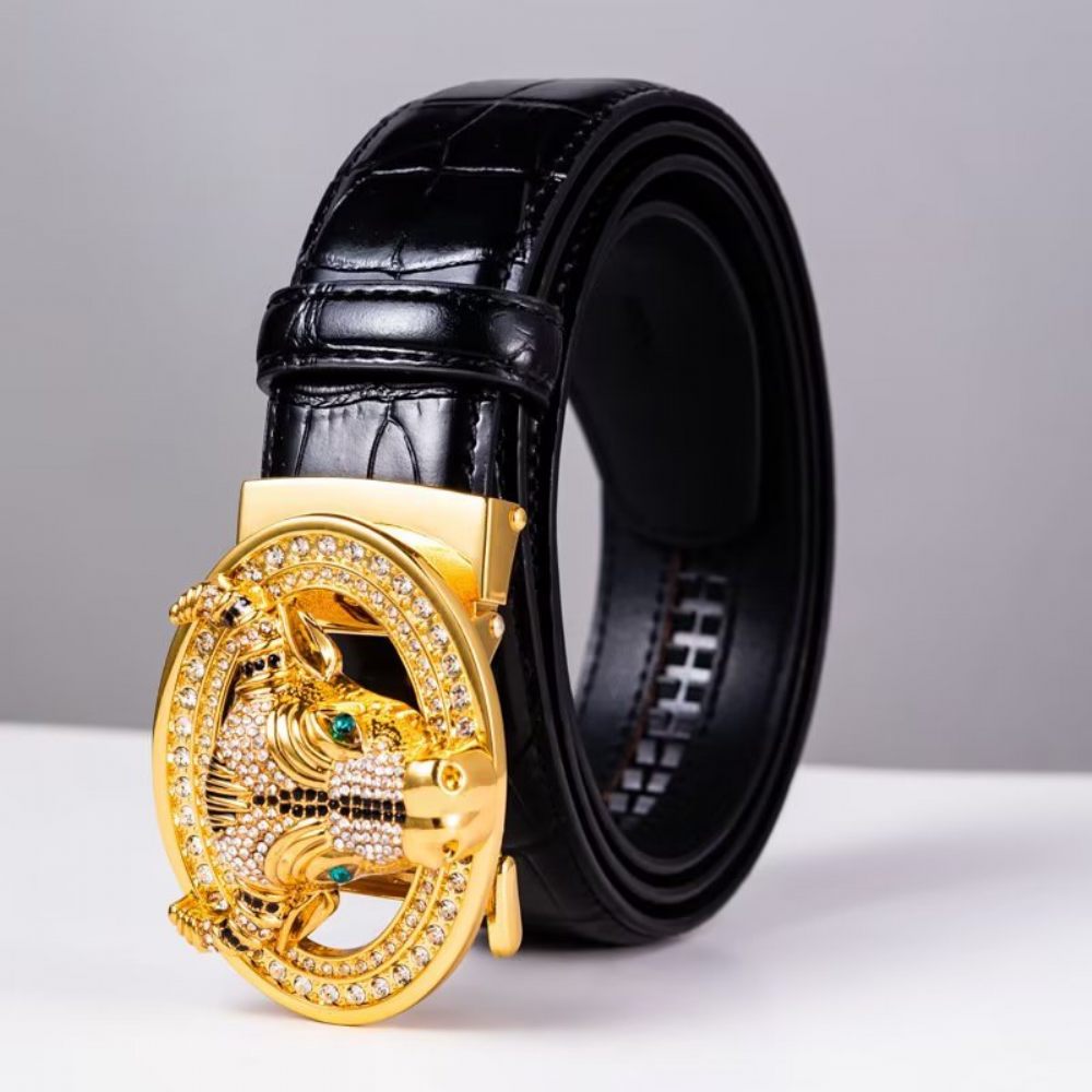 Ceintures Pour Hommes Ceinture Automatique Luxe Chic - Noir