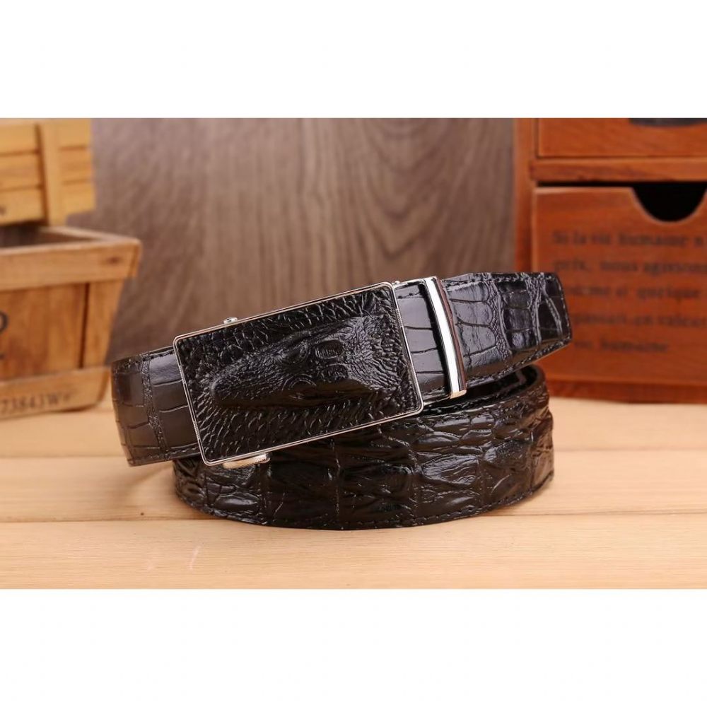 Ceintures Pour Hommes Ceinture Automatique Patchwork Exotique - Café