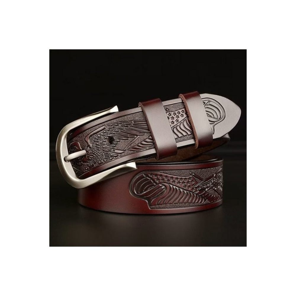 Ceintures Pour Hommes Ceinture Cuir Chic - Café