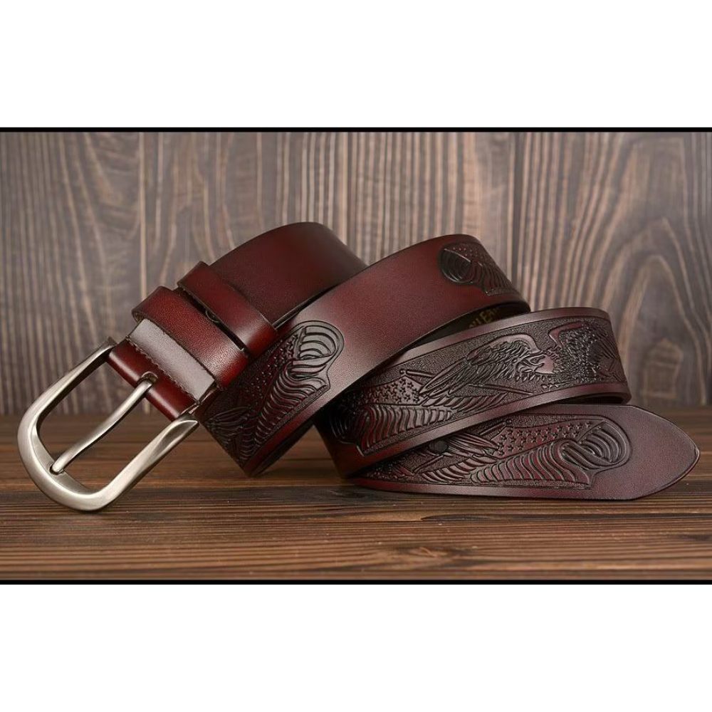 Ceintures Pour Hommes Ceinture Cuir Chic - Café