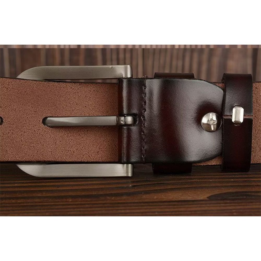 Ceintures Pour Hommes Ceinture Cuir Chic - Café