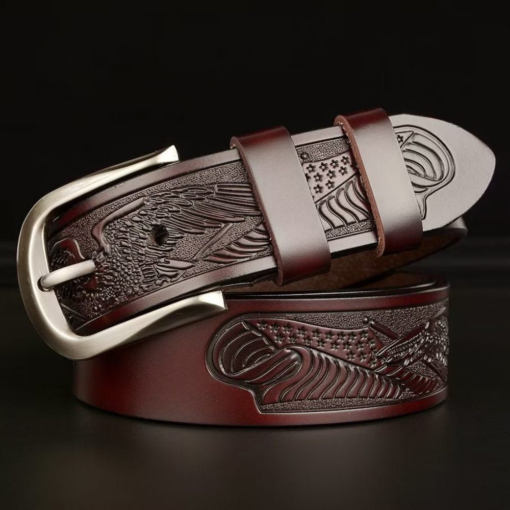 Ceintures Pour Hommes Ceinture Cuir Chic - Café