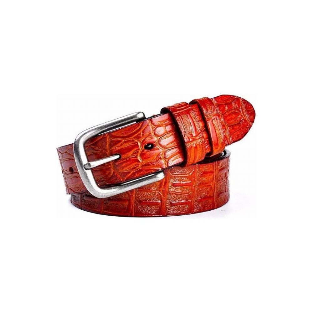 Ceintures Pour Hommes Ceinture Cuir Exotique - Marron