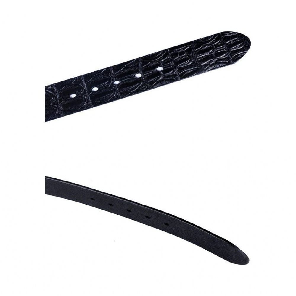 Ceintures Pour Hommes Ceinture Cuir Exotique - Noir