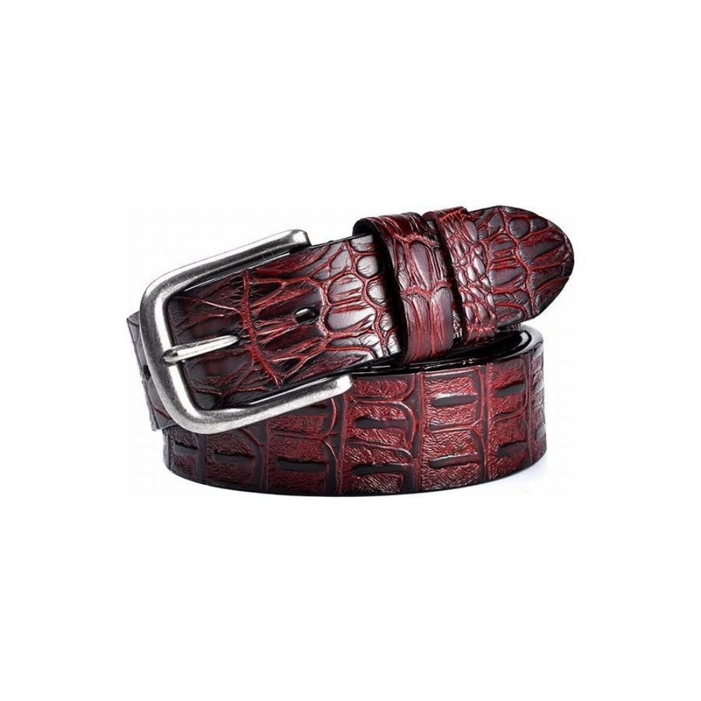 Ceintures Pour Hommes Ceinture Cuir Exotique - Café