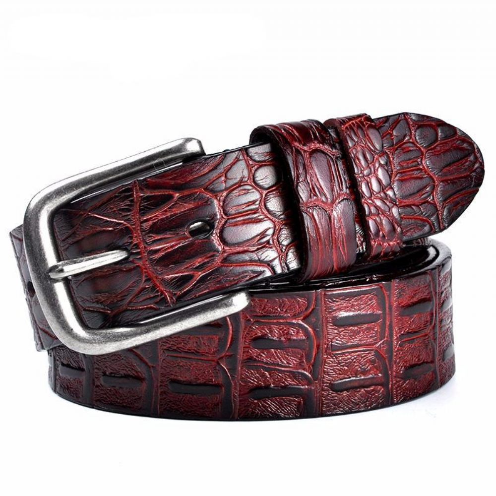 Ceintures Pour Hommes Ceinture Cuir Exotique - Café