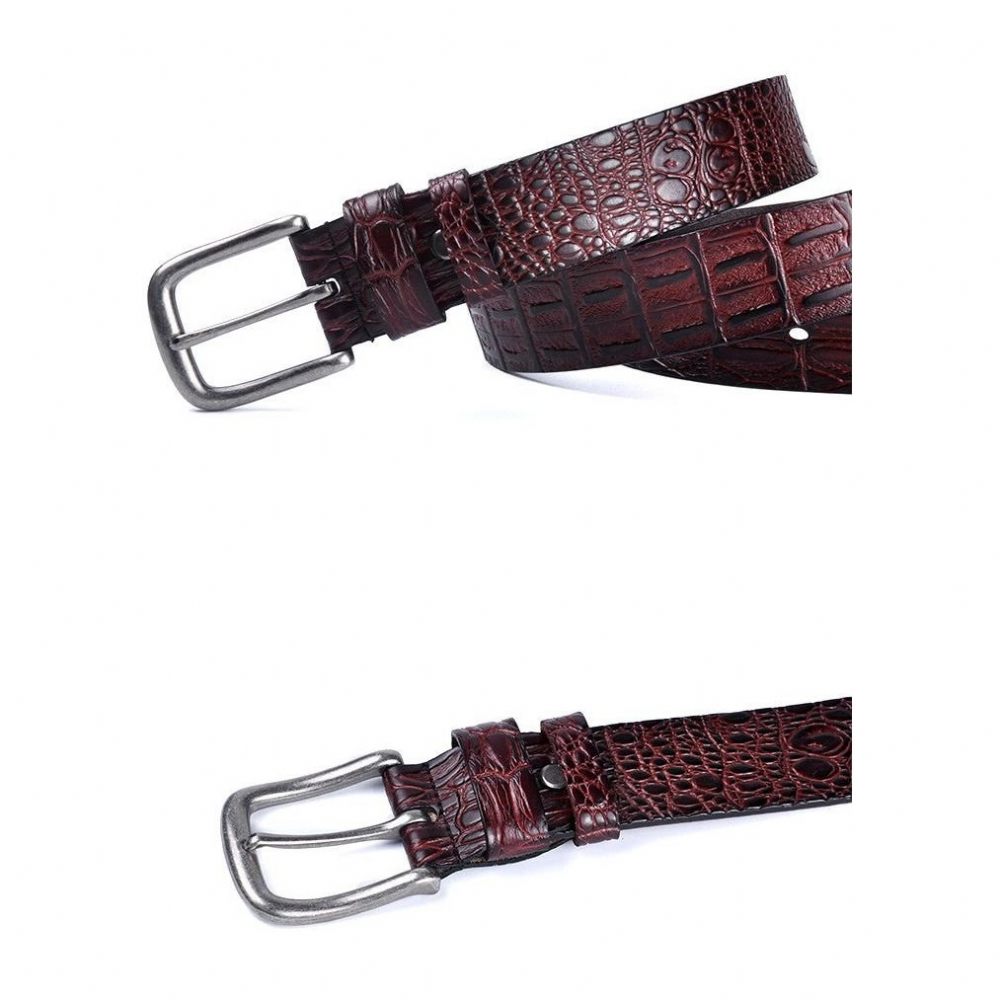 Ceintures Pour Hommes Ceinture Cuir Exotique - Café