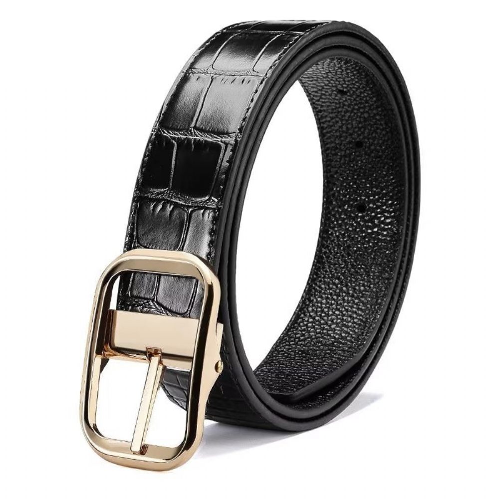 Ceintures Pour Hommes Ceinture Cuir Gaufré Croco Exquise