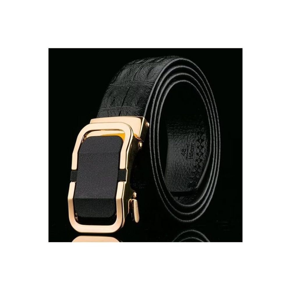 Ceintures Pour Hommes Ceinture Élégante Cuir Exotique - Or