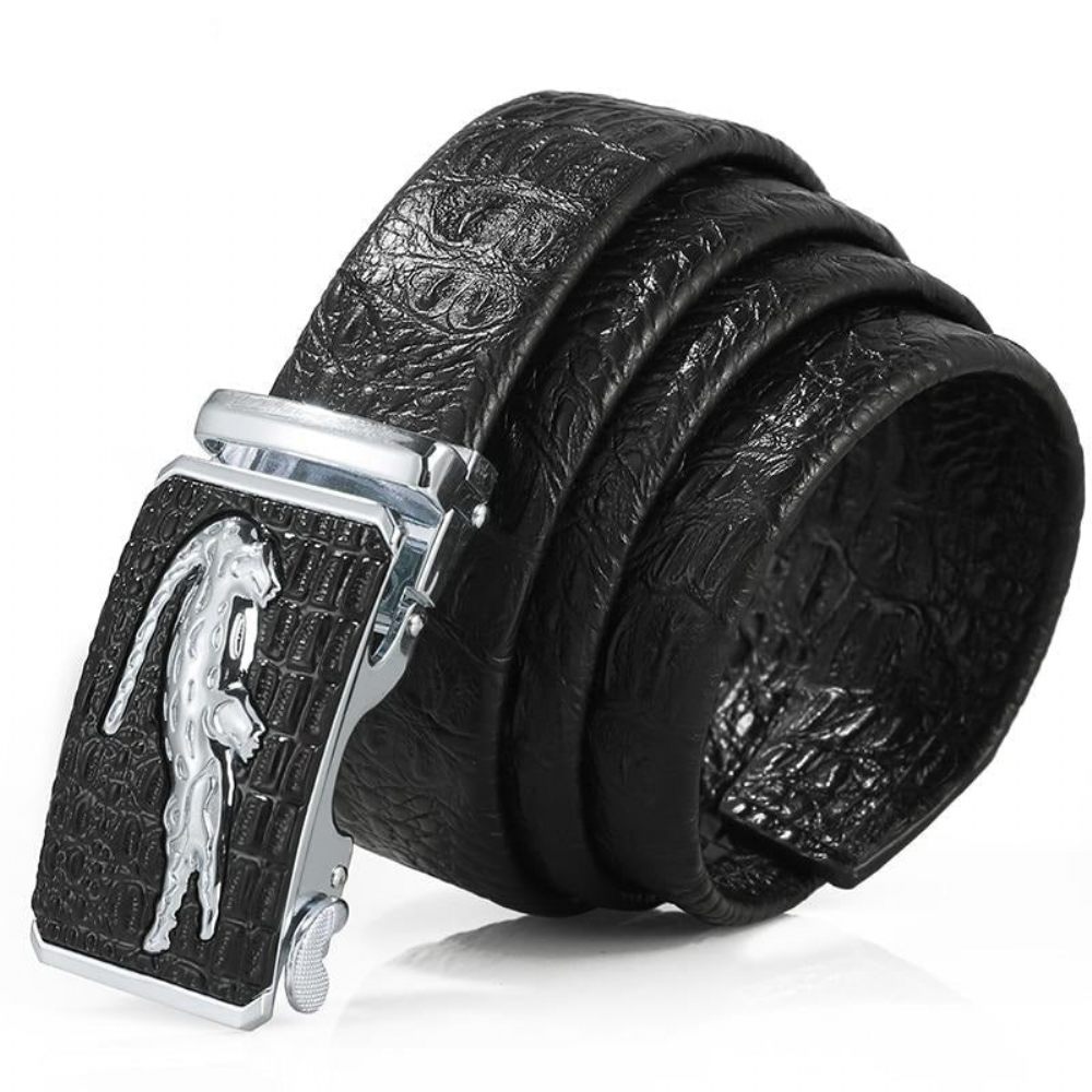 Ceintures Pour Hommes Ceinture Large Cuir À Motif Croco Exotique