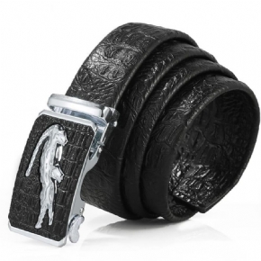 Ceintures Pour Hommes Ceinture Large Cuir À Motif Croco Exotique