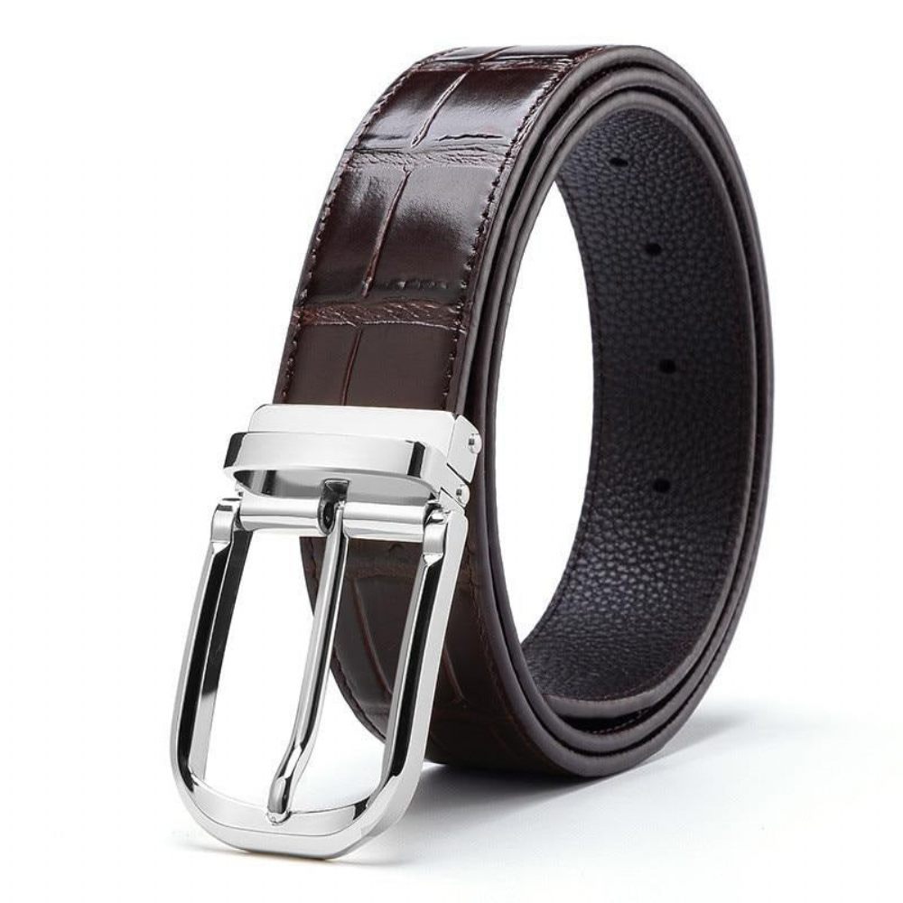 Ceintures Pour Hommes Ceinture Luxe Vintage Cuir Croco