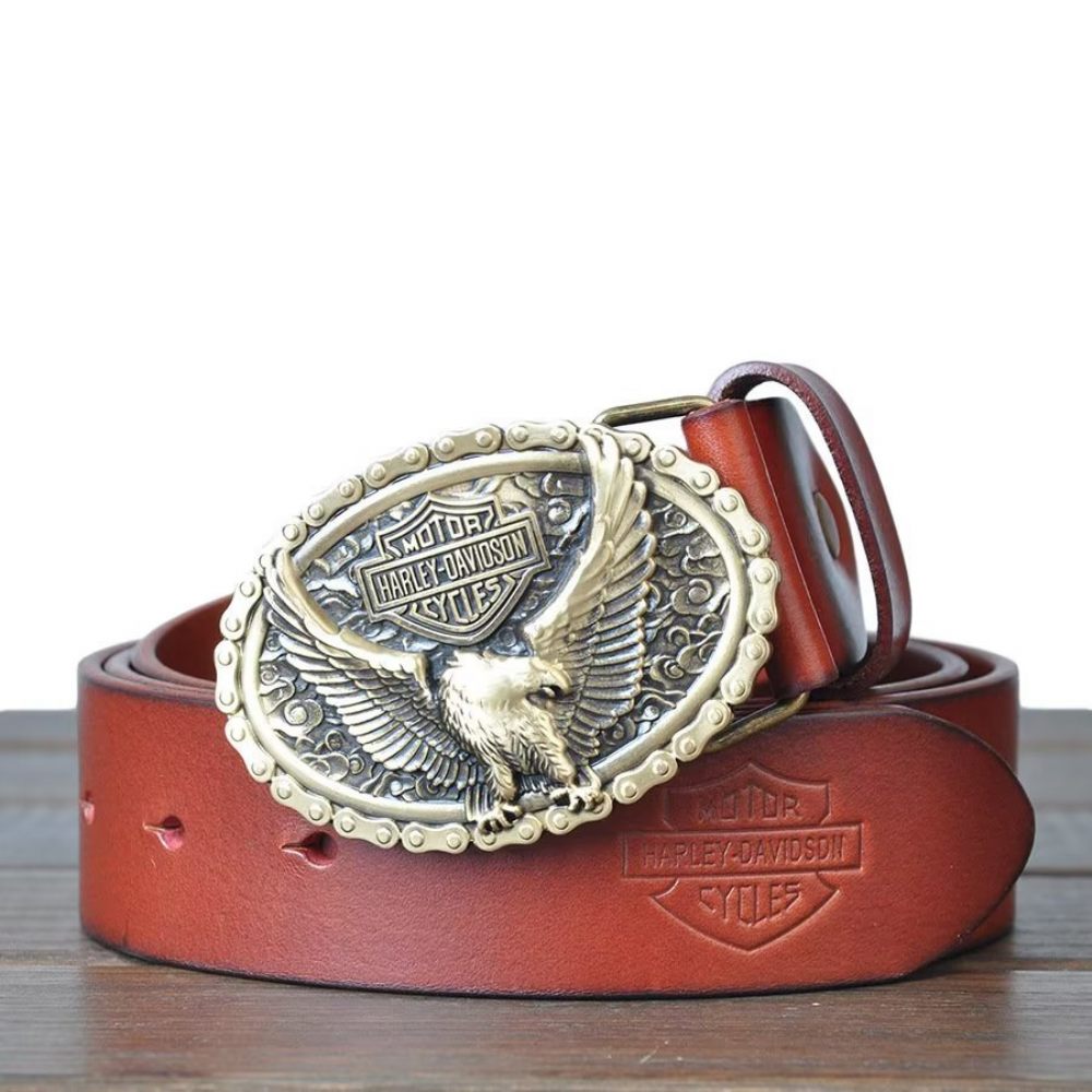 Ceintures Pour Hommes Ceinture Ornée D'aigle - Aigle Rouge