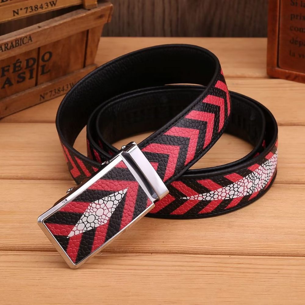 Ceintures Pour Hommes Ceinture Tendance Avant-gardiste - Rouge