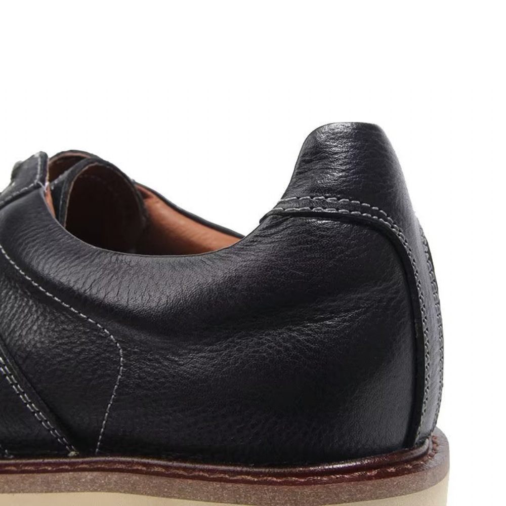 Chaussures Décontractées Pour Hommes Baskets Montantes À La Mode - Noir