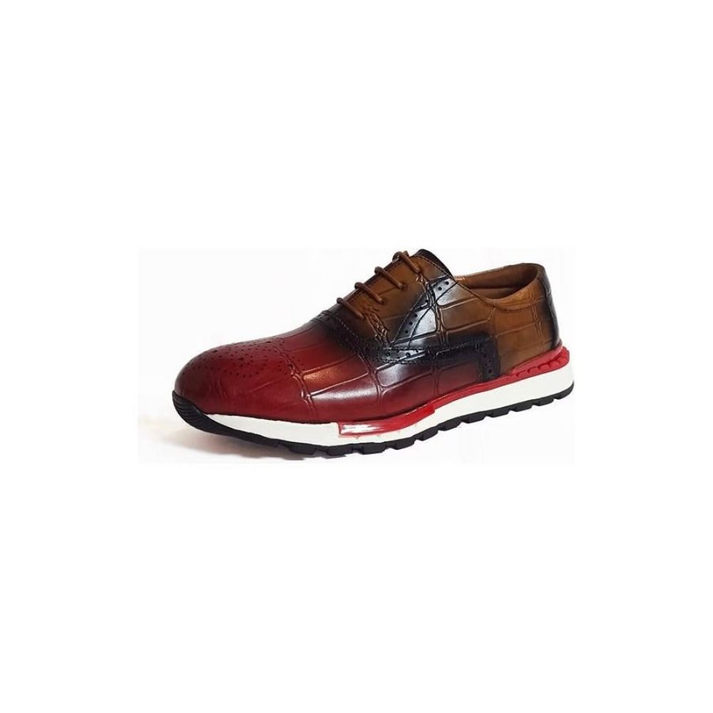 Chaussures Décontractées Pour Hommes Basses Chics - Rouge