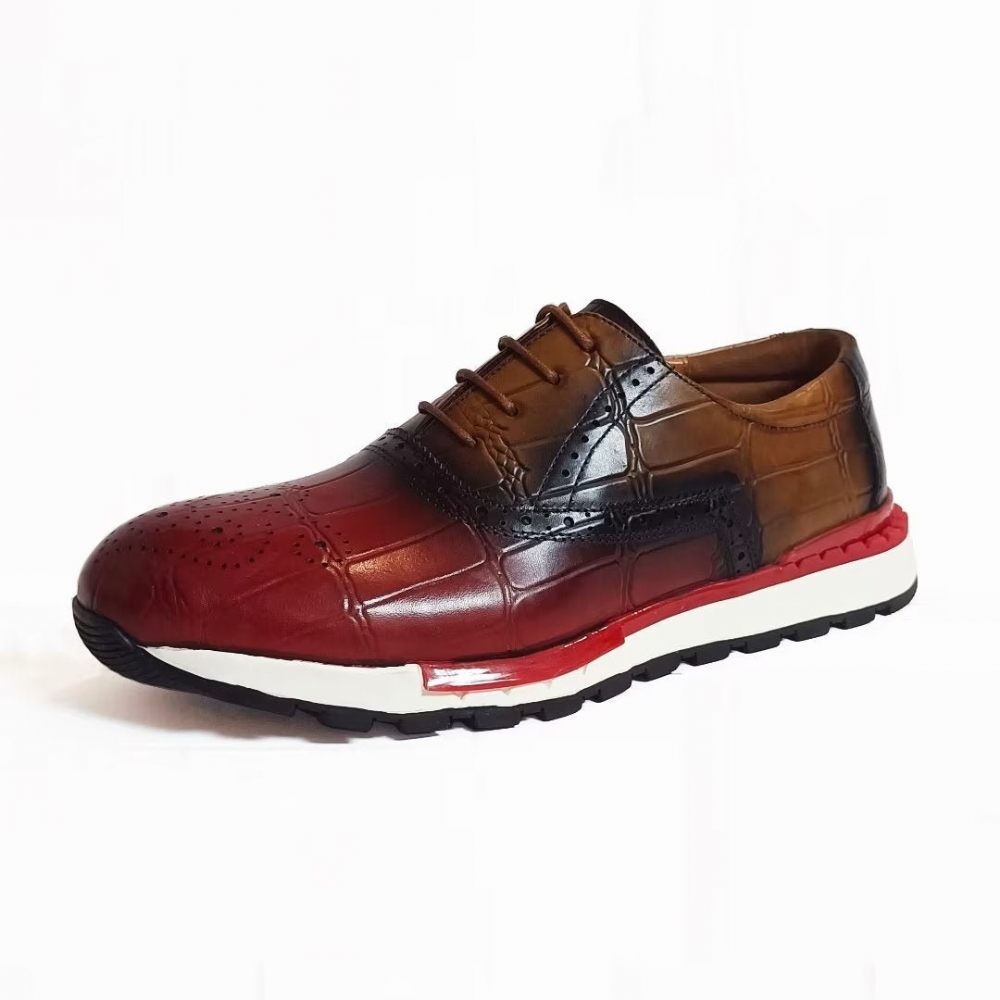 Chaussures Décontractées Pour Hommes Basses Chics - Rouge