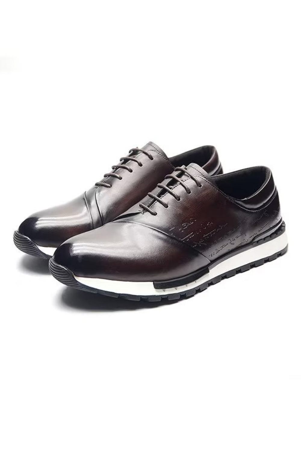 Chaussures Décontractées Pour Hommes Casuals Cuir Raffiné Et Décontracté - Café