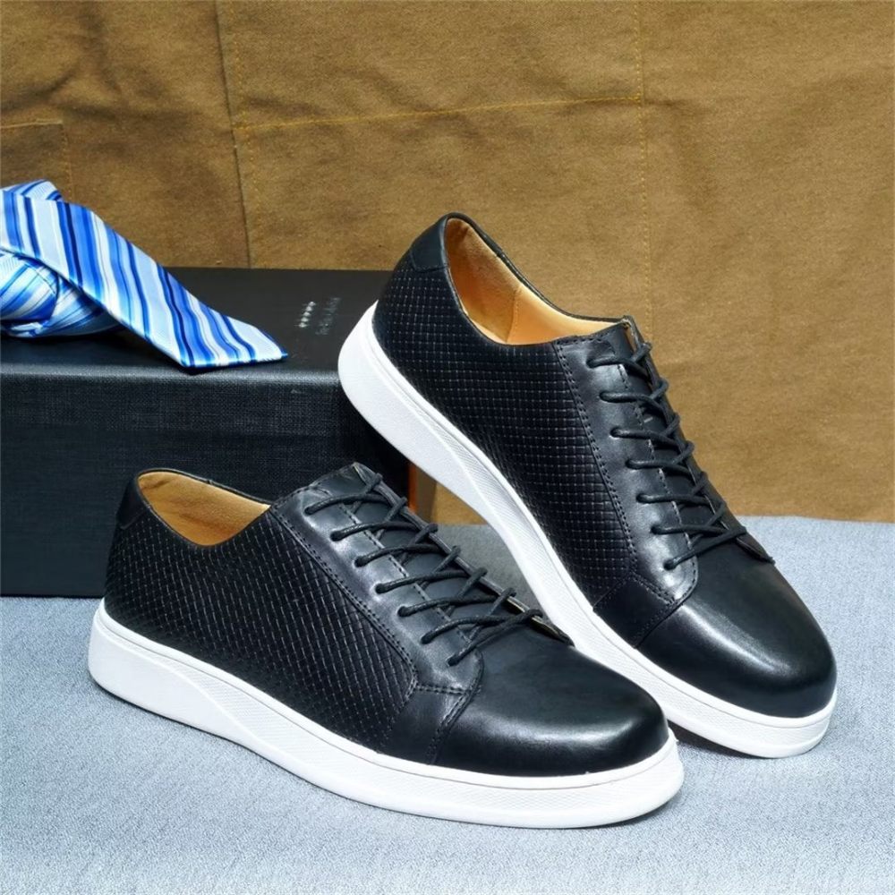 Chaussures Décontractées Pour Hommes Chic Casual Lace-ups - Noir