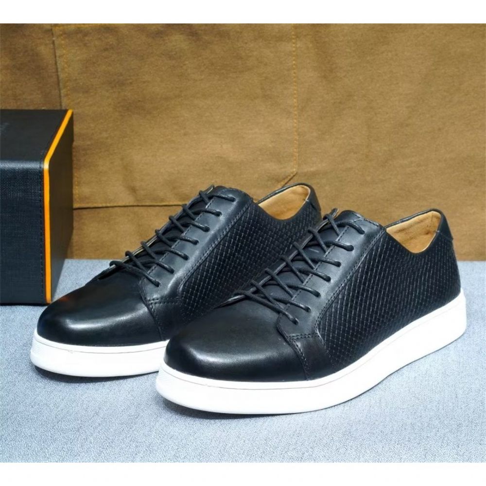 Chaussures Décontractées Pour Hommes Chic Casual Lace-ups - Noir