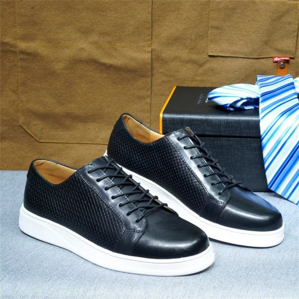 Chaussures Décontractées Pour Hommes Chic Casual Lace-ups - Noir