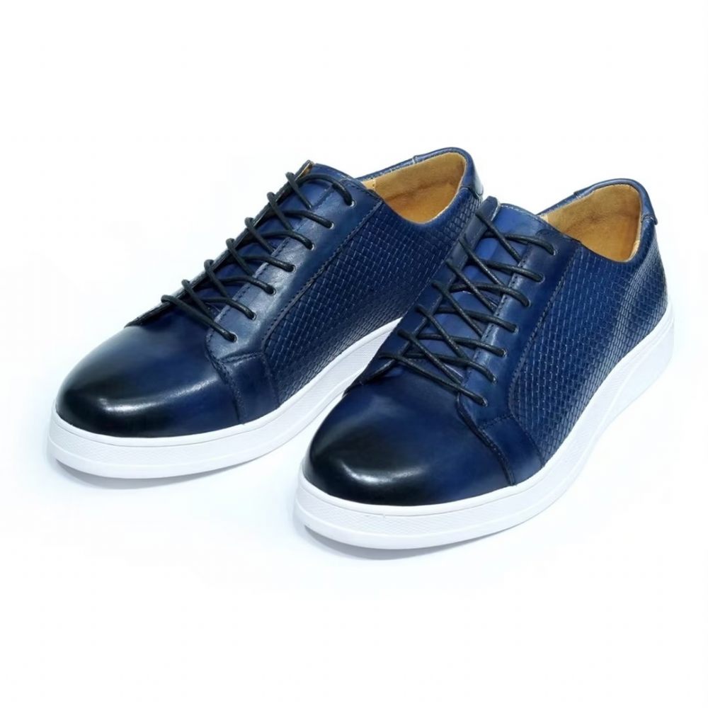 Chaussures Décontractées Pour Hommes Chic Casual Lace-ups - Bleu