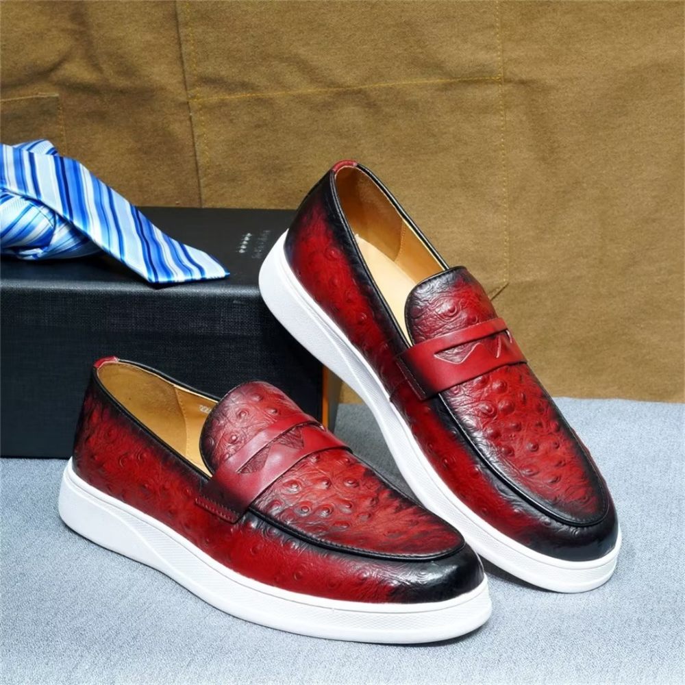 Chaussures Décontractées Pour Hommes Crocodile Casuals - Rouge