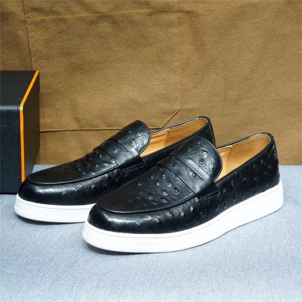 Chaussures Décontractées Pour Hommes Crocodile Casuals - Noir