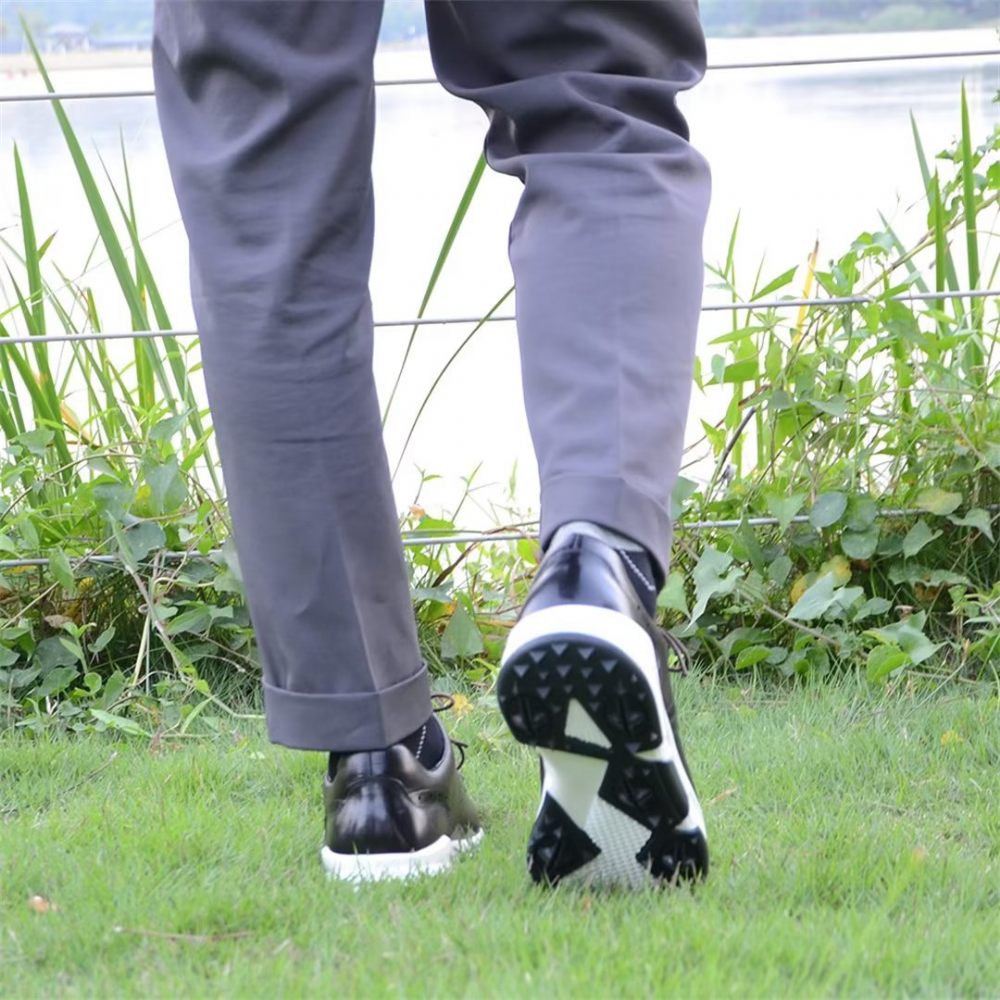 Chaussures Décontractées Pour Hommes Cuir Confortables Et Modernes - Bleu