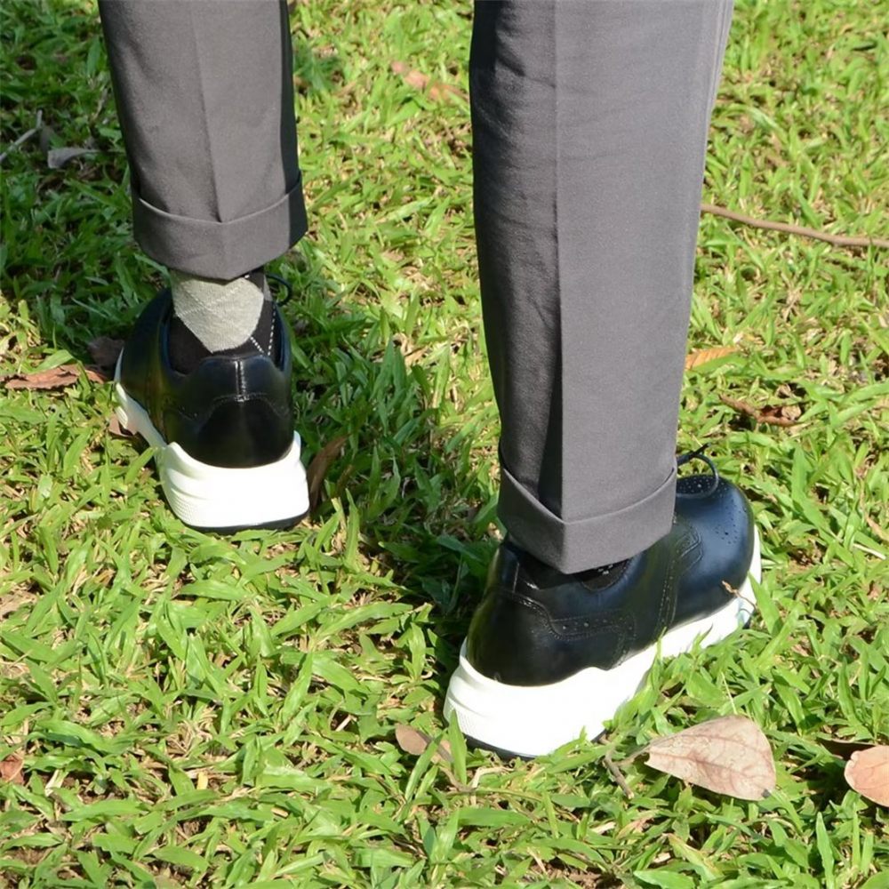 Chaussures Décontractées Pour Hommes Cuir Confortables Et Modernes - Bleu