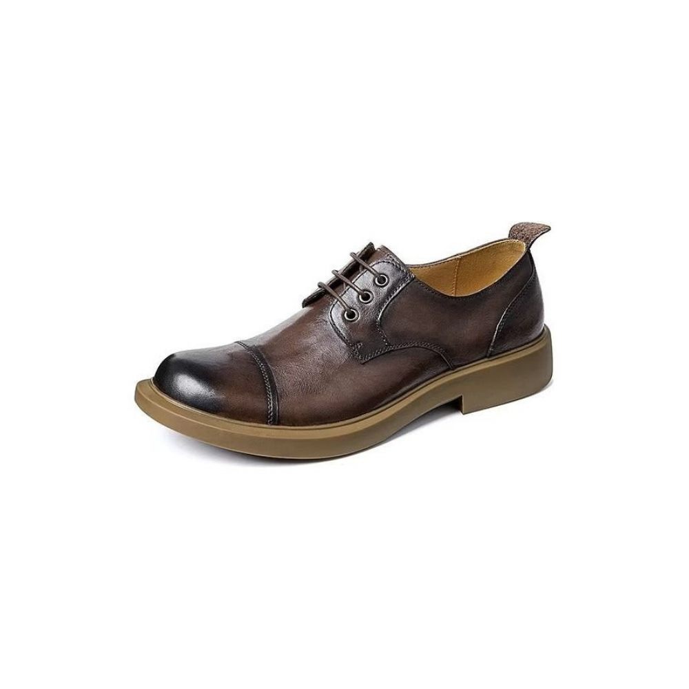 Chaussures Décontractées Pour Hommes Cuir Gaufré - Café