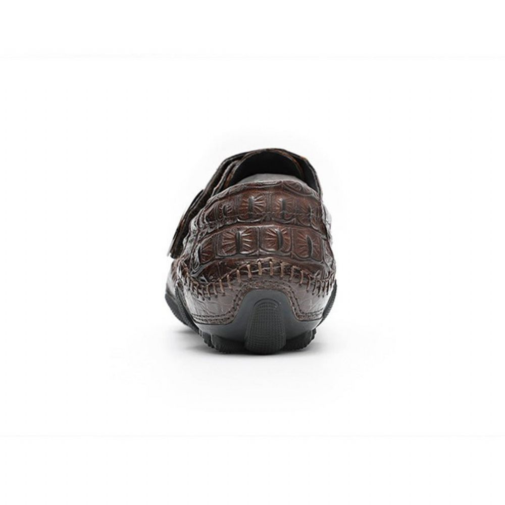 Chaussures Décontractées Pour Hommes Cuir Oxford Vintage - Café