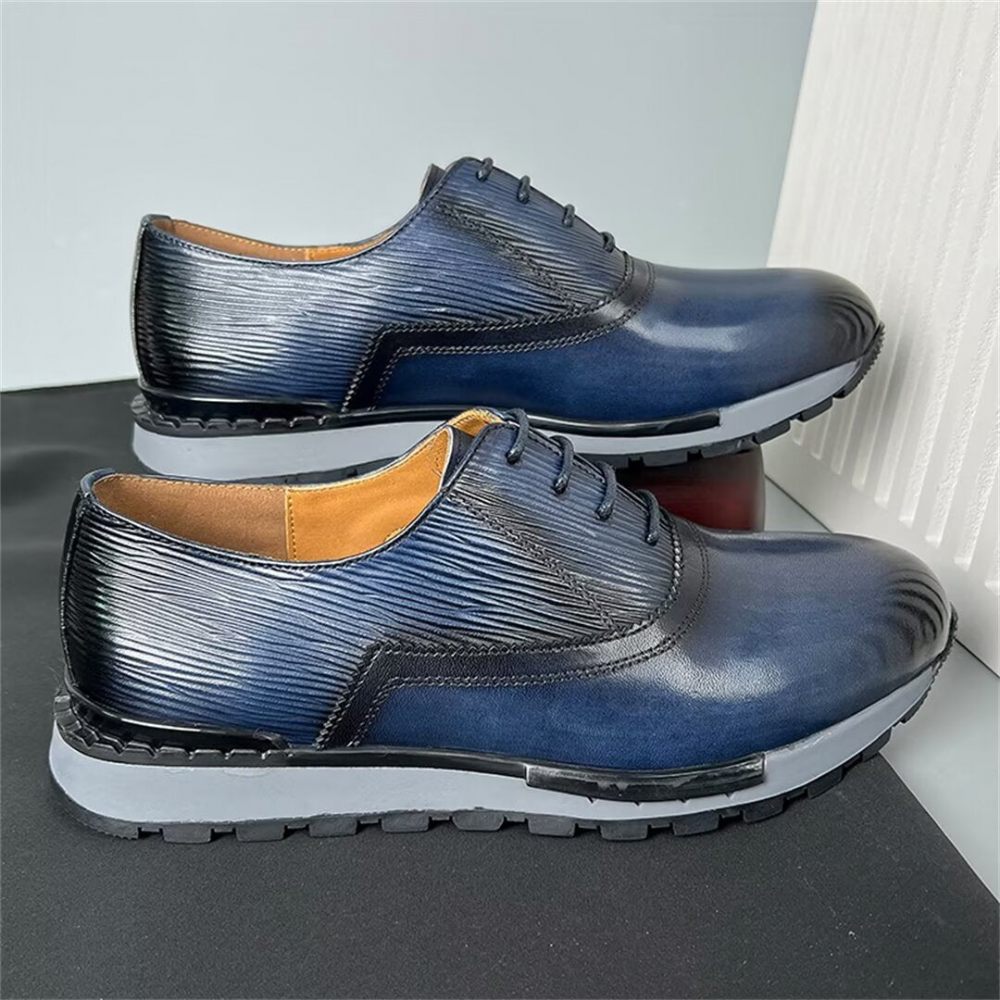 Chaussures Décontractées Pour Hommes Cuir Vache Élégantes - Marron