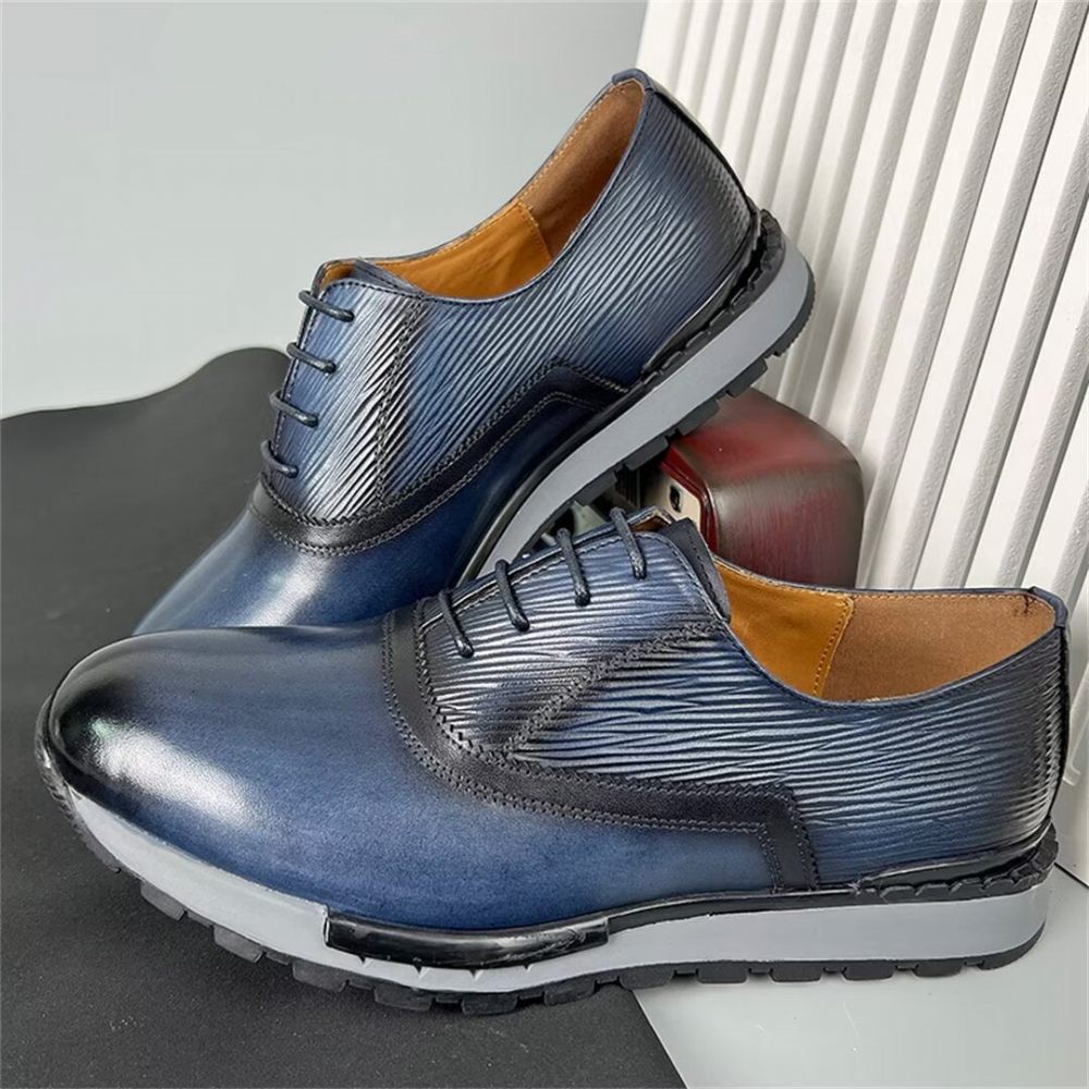 Chaussures Décontractées Pour Hommes Cuir Vache Élégantes - Marron