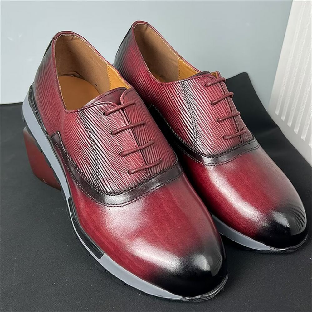 Chaussures Décontractées Pour Hommes Cuir Vache Élégantes - Marron