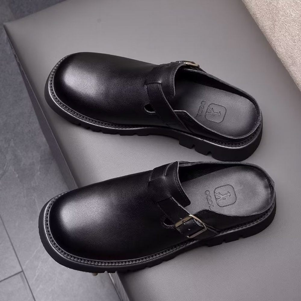 Chaussures Décontractées Pour Hommes À Enfiler Classiques - Noir