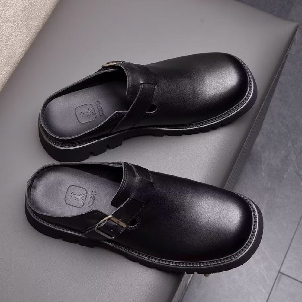 Chaussures Décontractées Pour Hommes À Enfiler Classiques - Noir