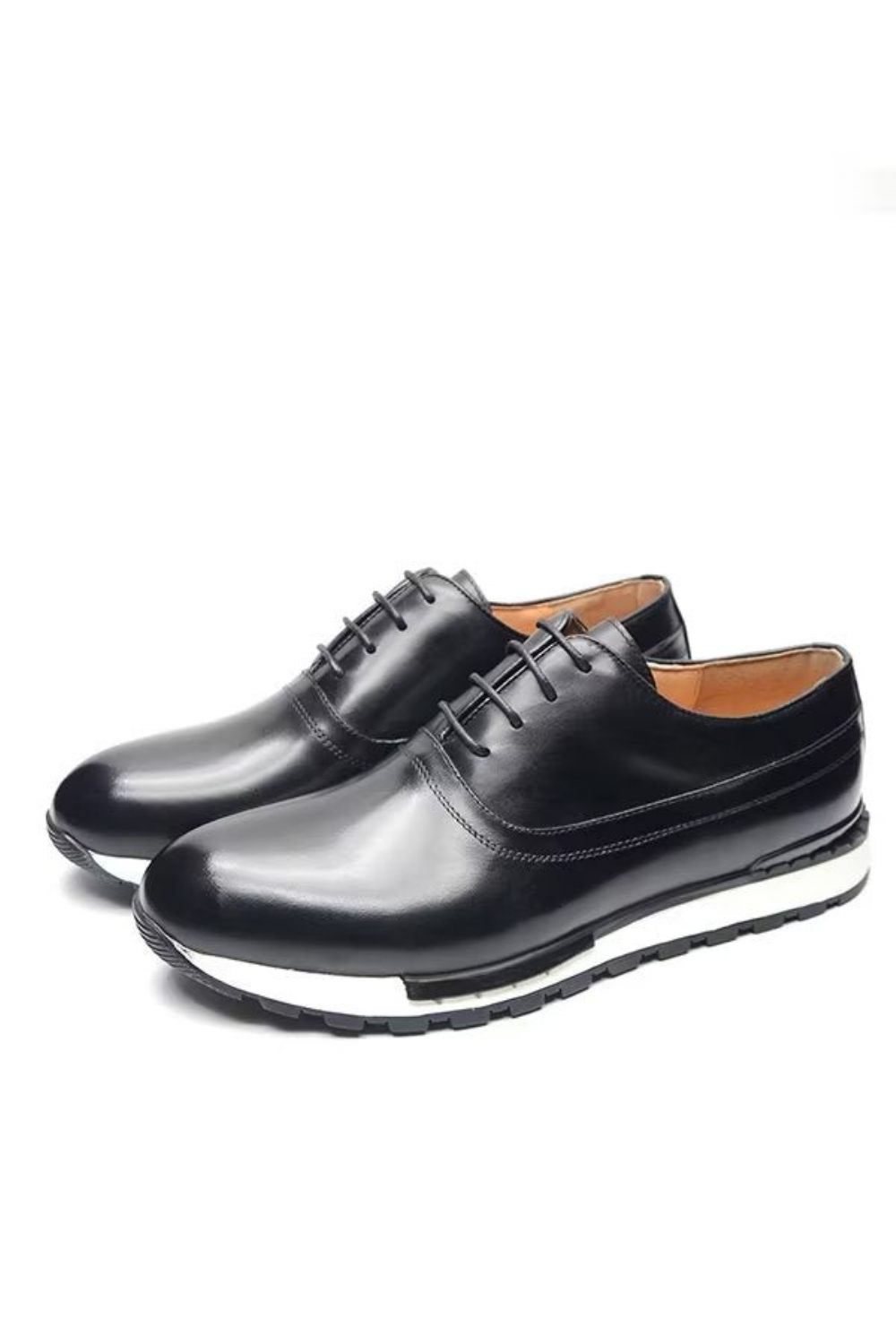 Chaussures Décontractées Pour Hommes Impressions Robe À Lacets Exotiques - Noir