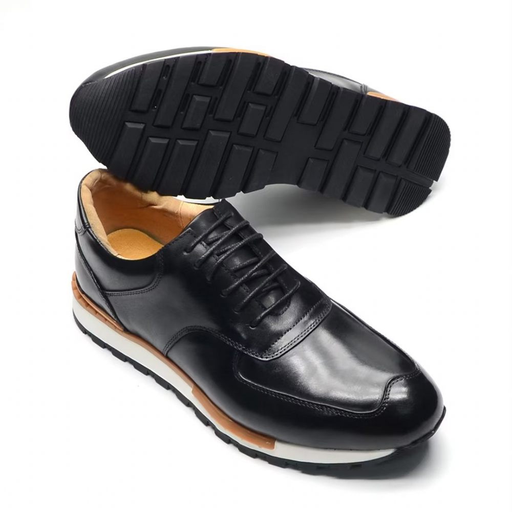 Chaussures Décontractées Pour Hommes À Lacets Et Sophistiquées - Noir