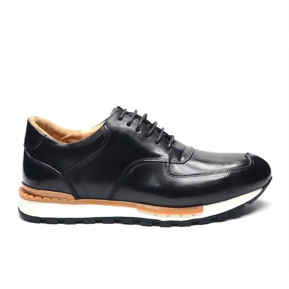 Chaussures Décontractées Pour Hommes À Lacets Et Sophistiquées - Noir