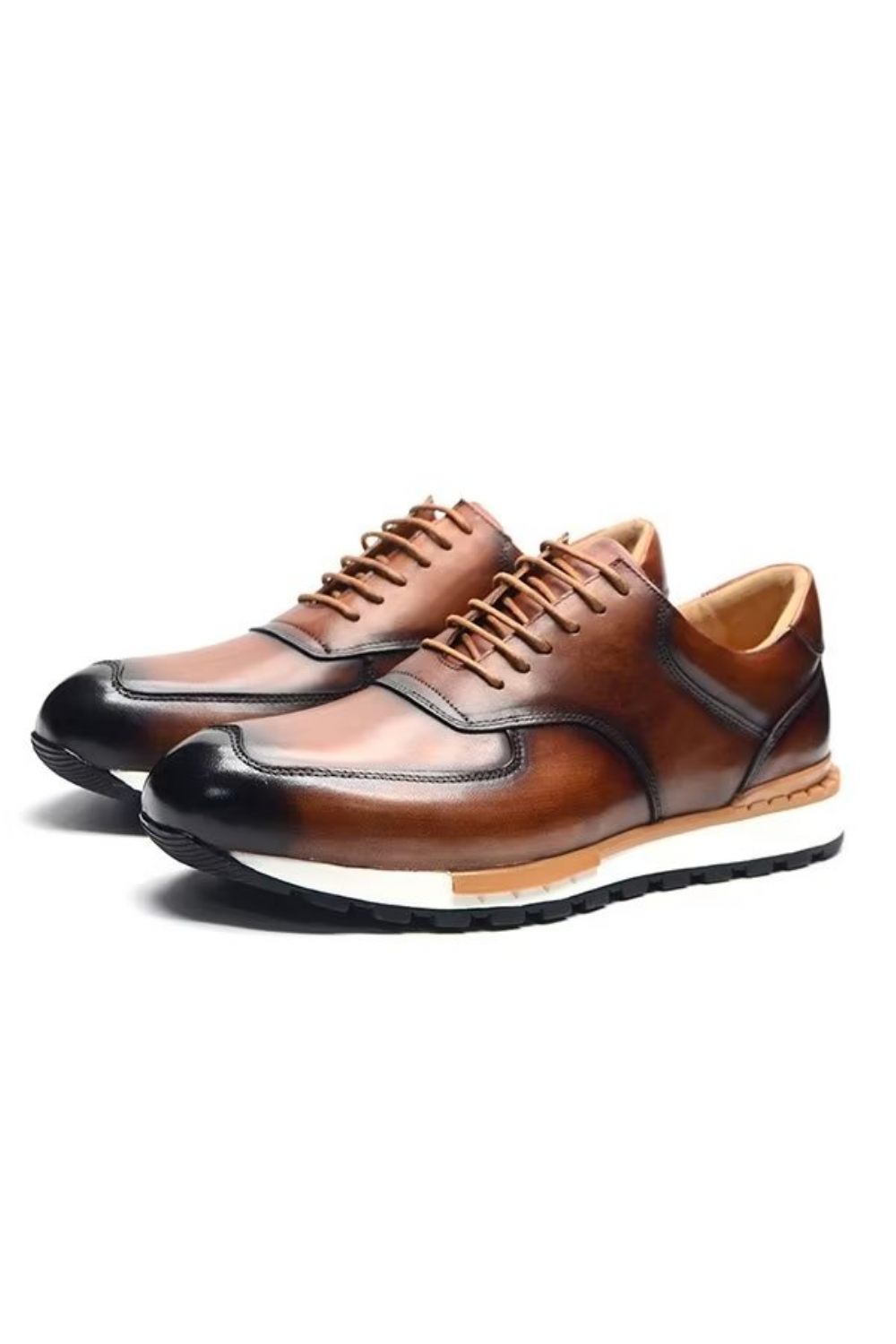 Chaussures Décontractées Pour Hommes À Lacets Et Sophistiquées - Marron