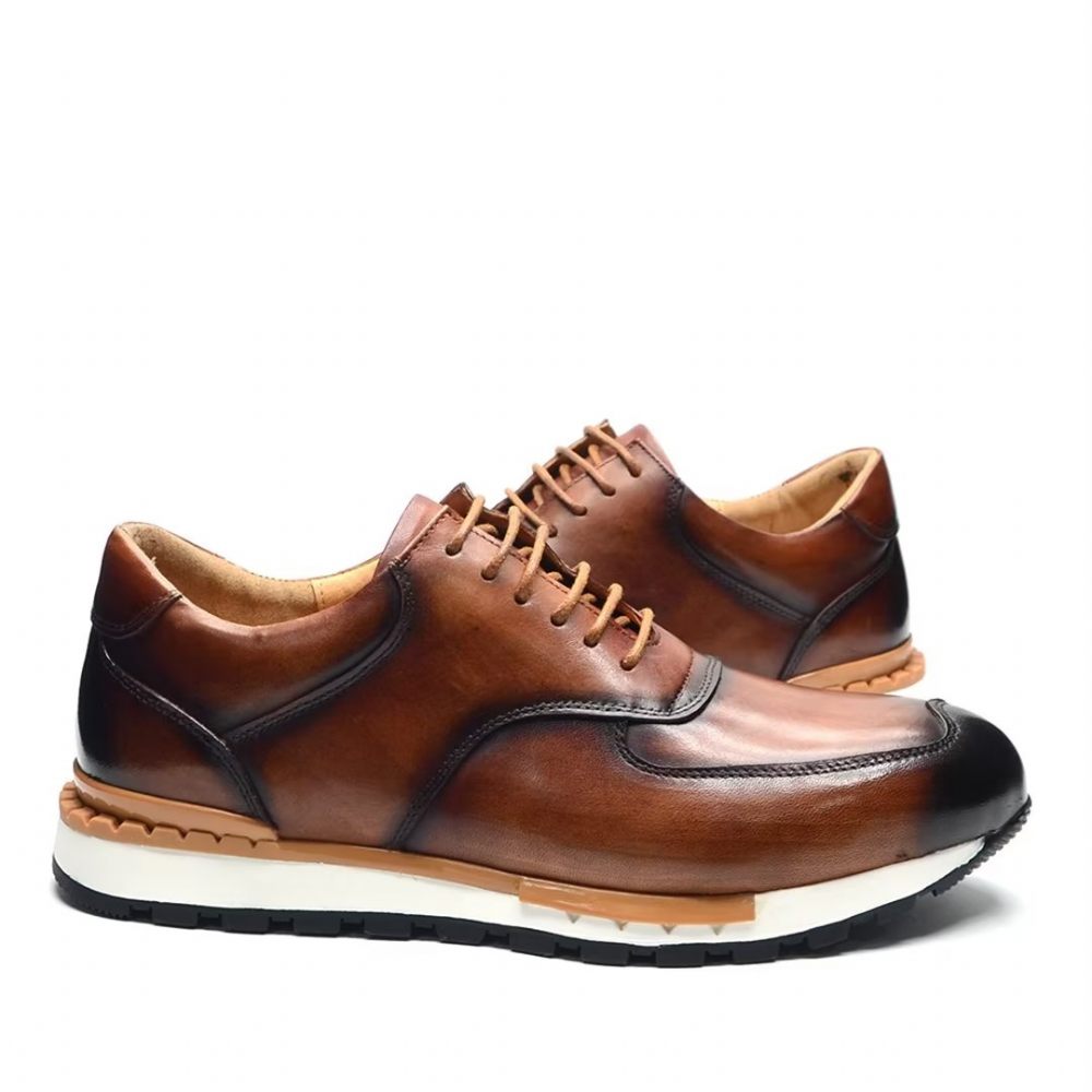 Chaussures Décontractées Pour Hommes À Lacets Et Sophistiquées - Marron