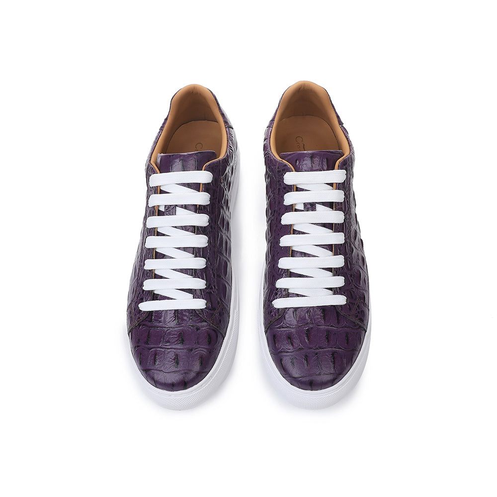 Chaussures Décontractées Pour Hommes À Lacets Exotiques - Violet