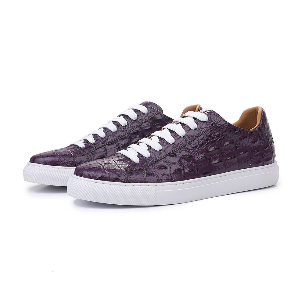 Chaussures Décontractées Pour Hommes À Lacets Exotiques - Violet