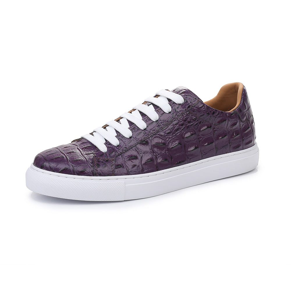 Chaussures Décontractées Pour Hommes À Lacets Exotiques - Violet