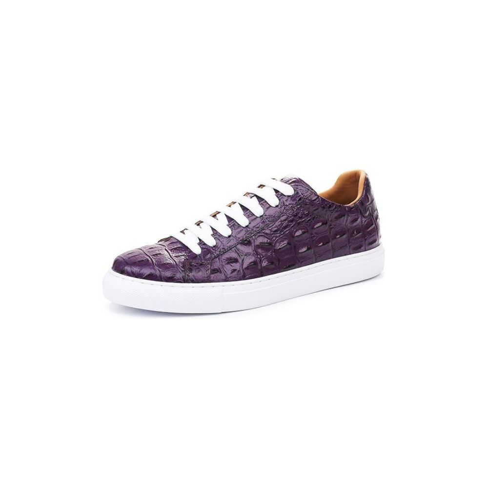 Chaussures Décontractées Pour Hommes À Lacets Exotiques - Violet