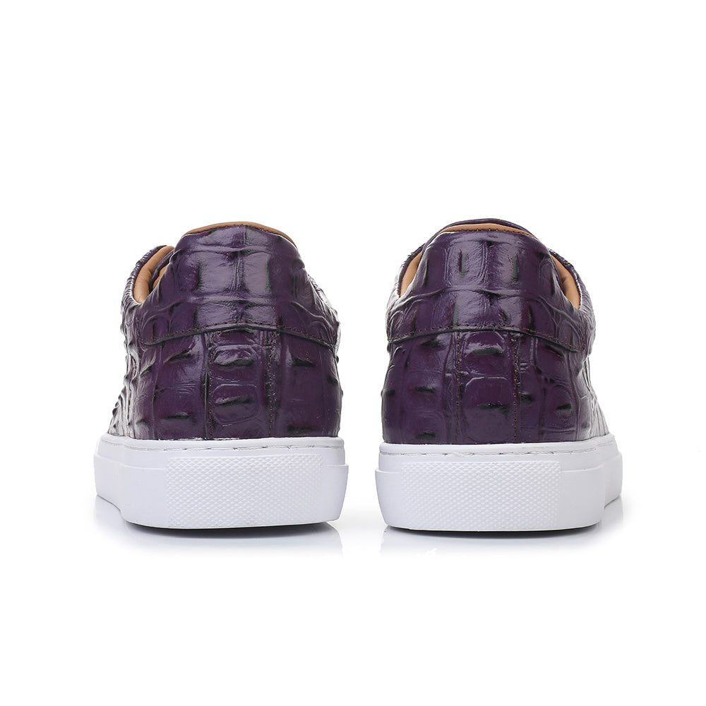 Chaussures Décontractées Pour Hommes À Lacets Exotiques - Violet