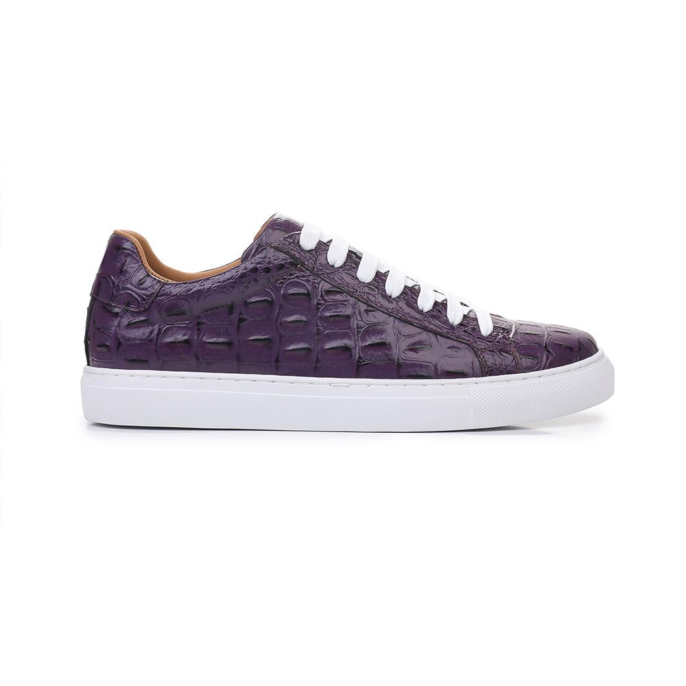 Chaussures Décontractées Pour Hommes À Lacets Exotiques - Violet