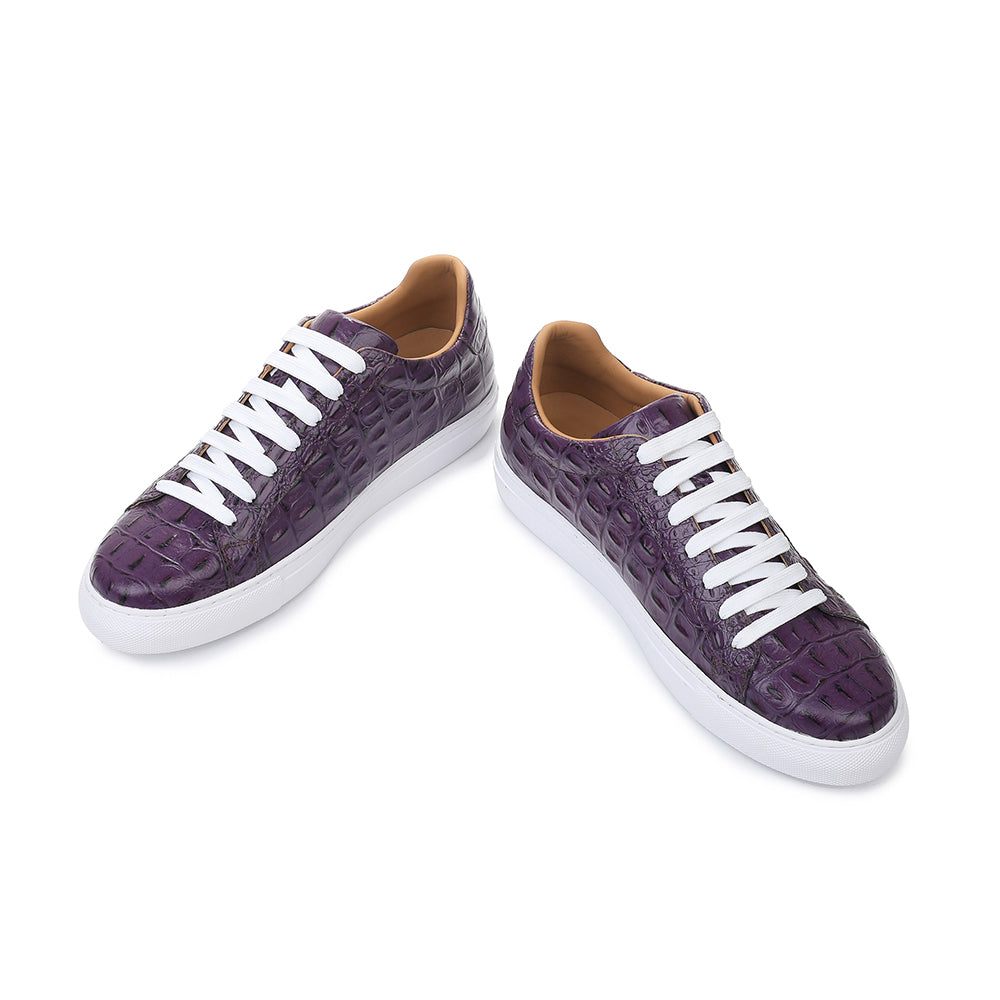 Chaussures Décontractées Pour Hommes À Lacets Exotiques - Violet