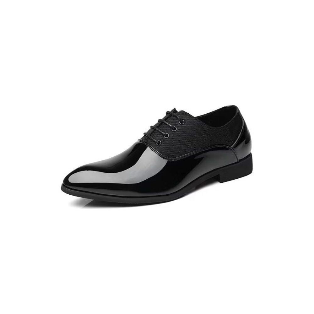 Chaussures Décontractées Pour Hommes À Lacets Motifs Unis - Noir